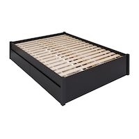 Prepac 4-Drawer 4-Post Platform Queen Bed Front_Three_Fourths_Angled_Right