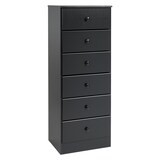 Prepac 6-Drawer Astrid Tall Chest Front_Angled_Right