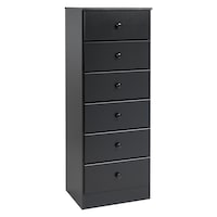 Prepac 6-Drawer Astrid Tall Chest Front_Angled_Right