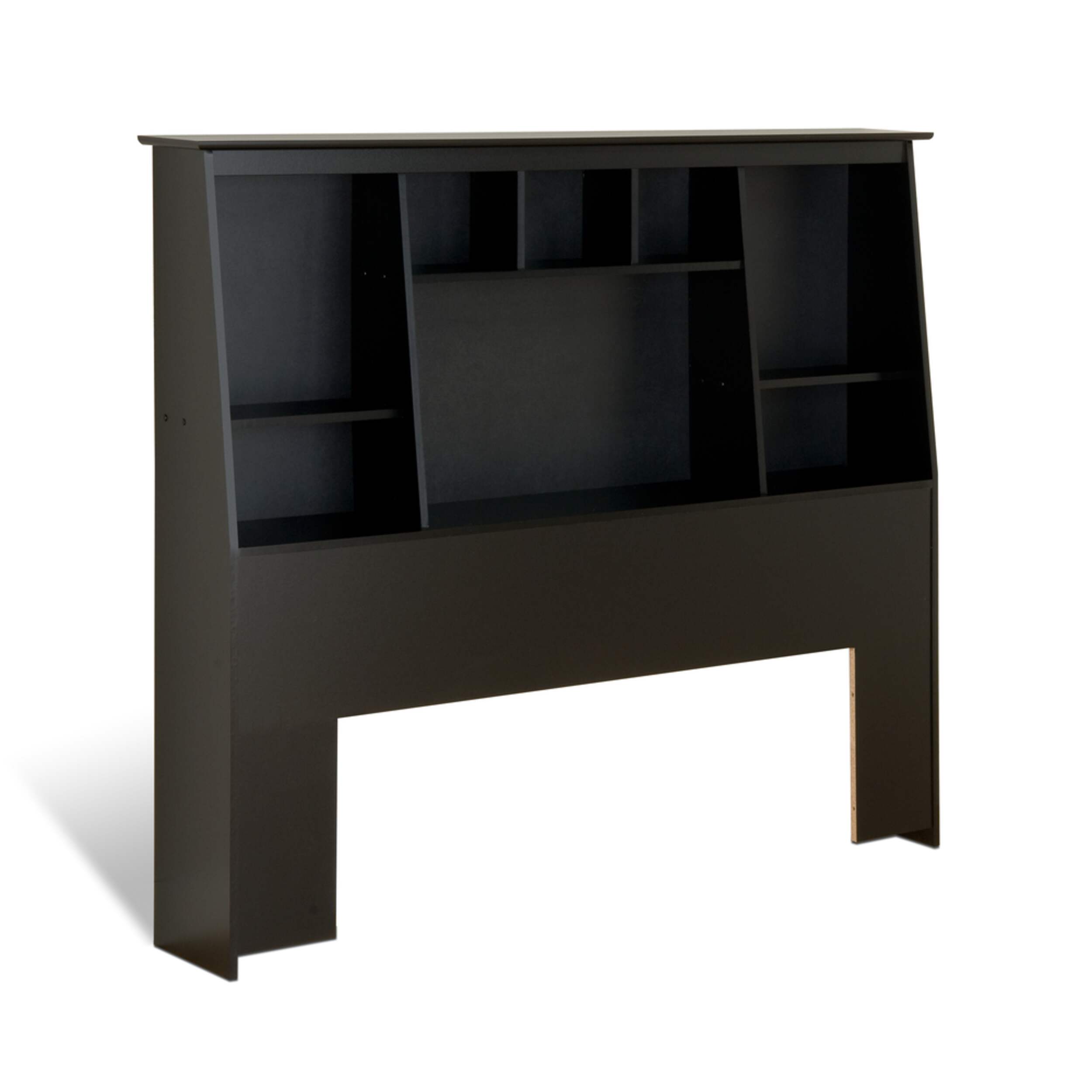 Prepac Tall Slant-Back Bookcase Full/Queen Headboard Front_Angled_Right