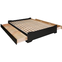 Prepac 6-Drawer Coal Harbor Mate’s Platform Storage Queen Bed Front_Three_Fourths_Angled_Right