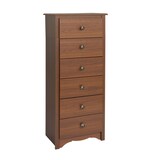 Prepac 6-Drawer Monterey Tall Chest Front_Three_Fourths_Angled_Right
