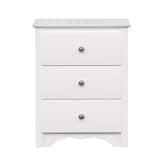 Prepac 3-Drawer Monterey Tall Nightstand Front_Flat