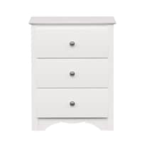 Prepac 3-Drawer Monterey Tall Nightstand Front_Flat