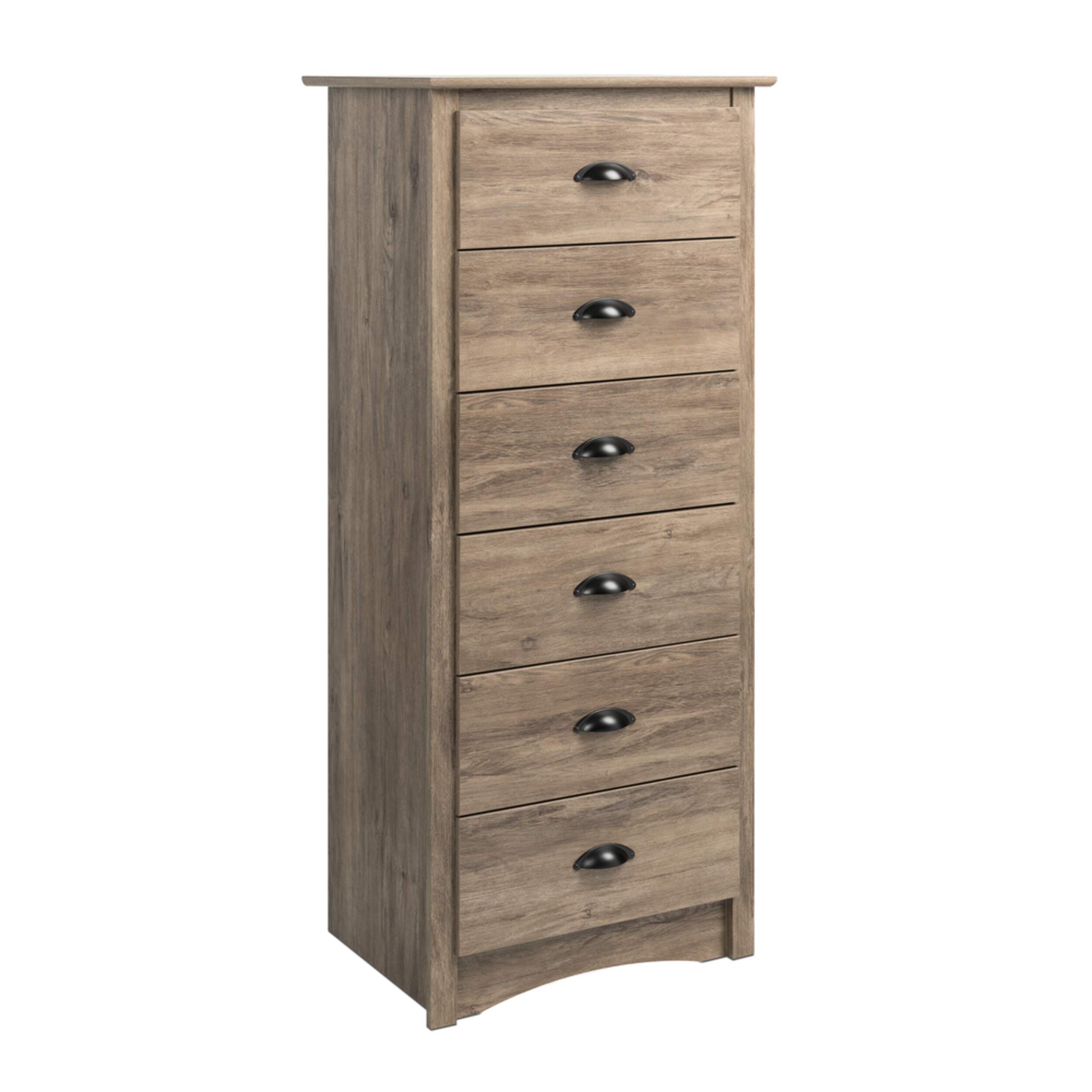 Prepac 6-Drawer Salt Spring Tall Chest Front_Angled_Right