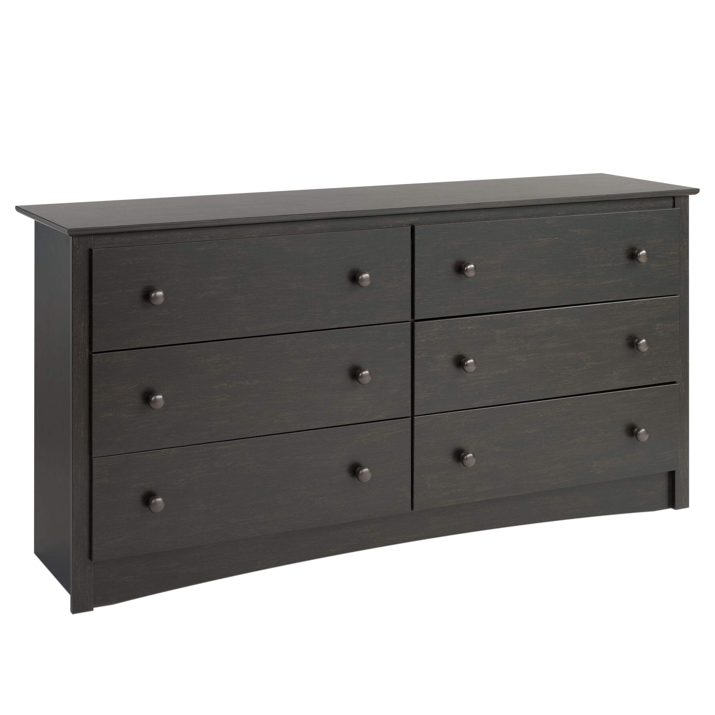 Prepac 6-Drawer Sonoma Chest Front_Three_Fourths_Angled_Right
