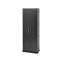 Prepac Grande Locking Media Storage Cabinet with Shaker Doors Front_Angled_Left
