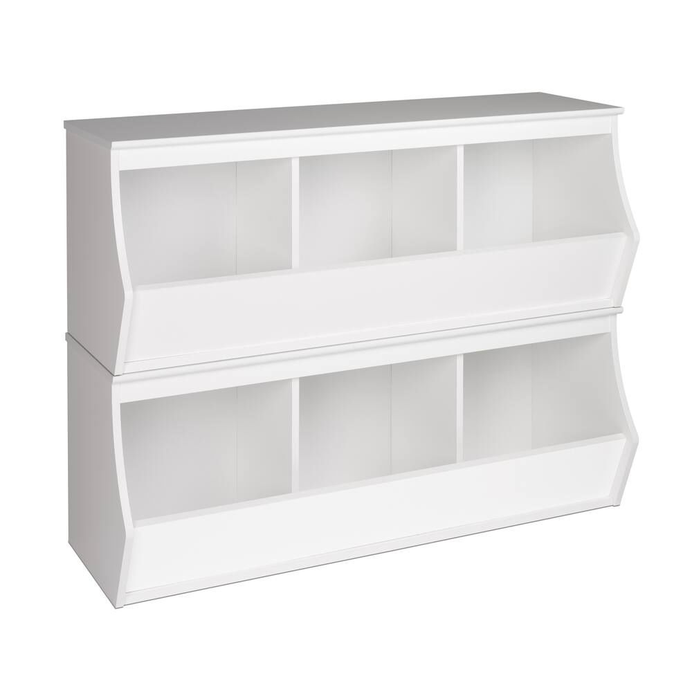 For Living 5-Bin Storage Organizer For Toys/Bedroom/Playroom/Mudroom, White