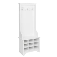 Prepac Entryway Organizer with Shoe Storage Front_Three_Fourths_Angled_Right