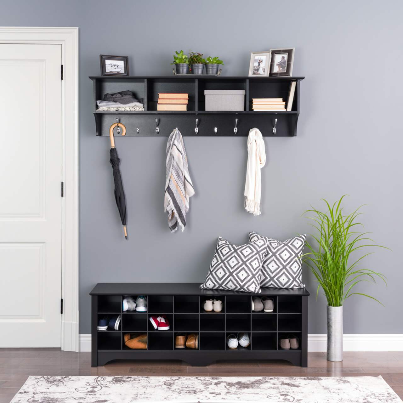 Prepac shoe cubby bench top