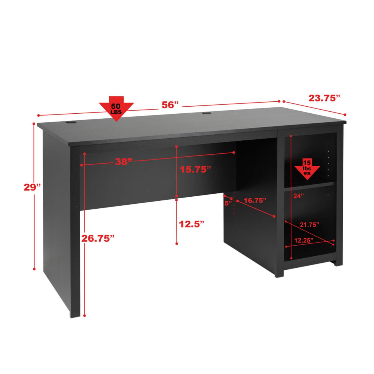 Prepac top computer desk