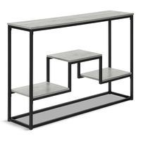 Monarch Specialties Hallway/Sofa Accent Console Table with Podium Display Shelves, Assorted Colours Front_Three_Fourths_Angled_Right