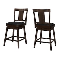 Monarch Specialities Panel Swivel Barstool Set, 39-in, 2-pc