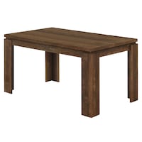 Monarch Specialities Farmhouse Dining Table, 36-in x 60-in Front_Three_Fourths_Angled_Left