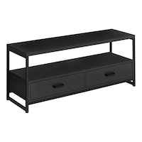 Monarch Specialities 2-Tier Industrial TV Stand Front_Three_Fourths_Angled_Right