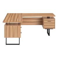 Monarch Specialities L-Shaped Floating Computer Desk Front_Three_Fourths_Angled_Right