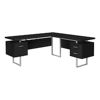 Bureau d'ordinateur mural en L Monarch Specialties