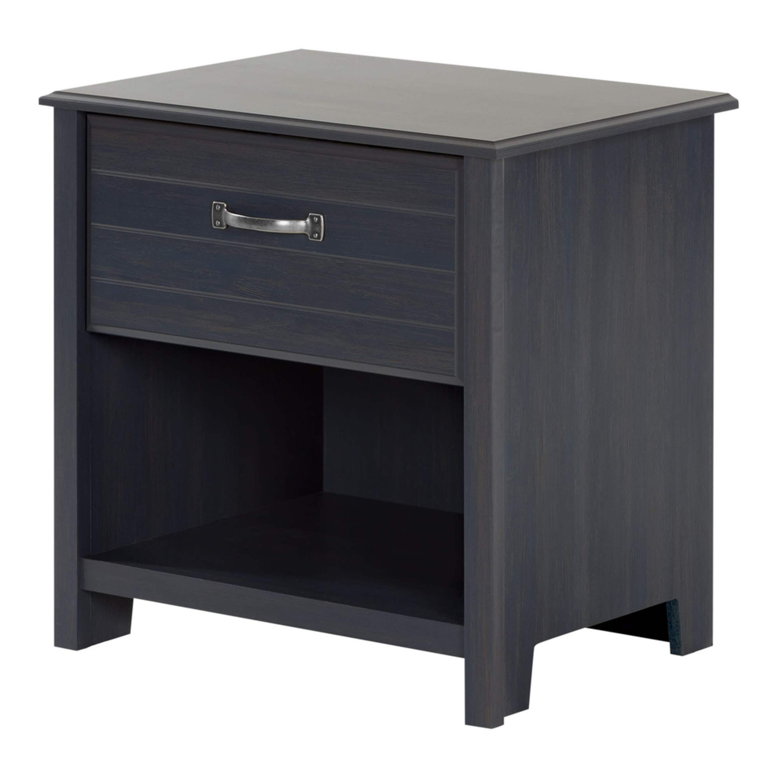 South Shore Ulysses 1-Drawer Nightstand Front_Three_Fourths_Angled_Left