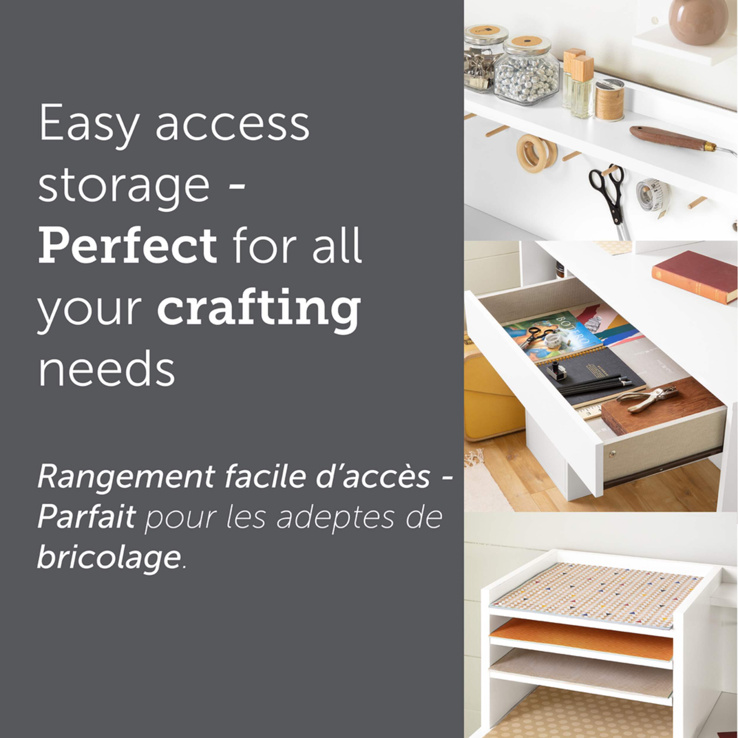 South Shore Crea Craft Table with Hutch Canadian Tire