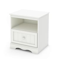 South Shore Savannah 1-Drawer Nightstand Front_Three_Fourths_Angled_Left