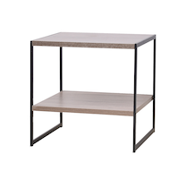 JR Home Industrial Look 2-Tier Coffee Table Front_Three_Fourths_Angled_Left