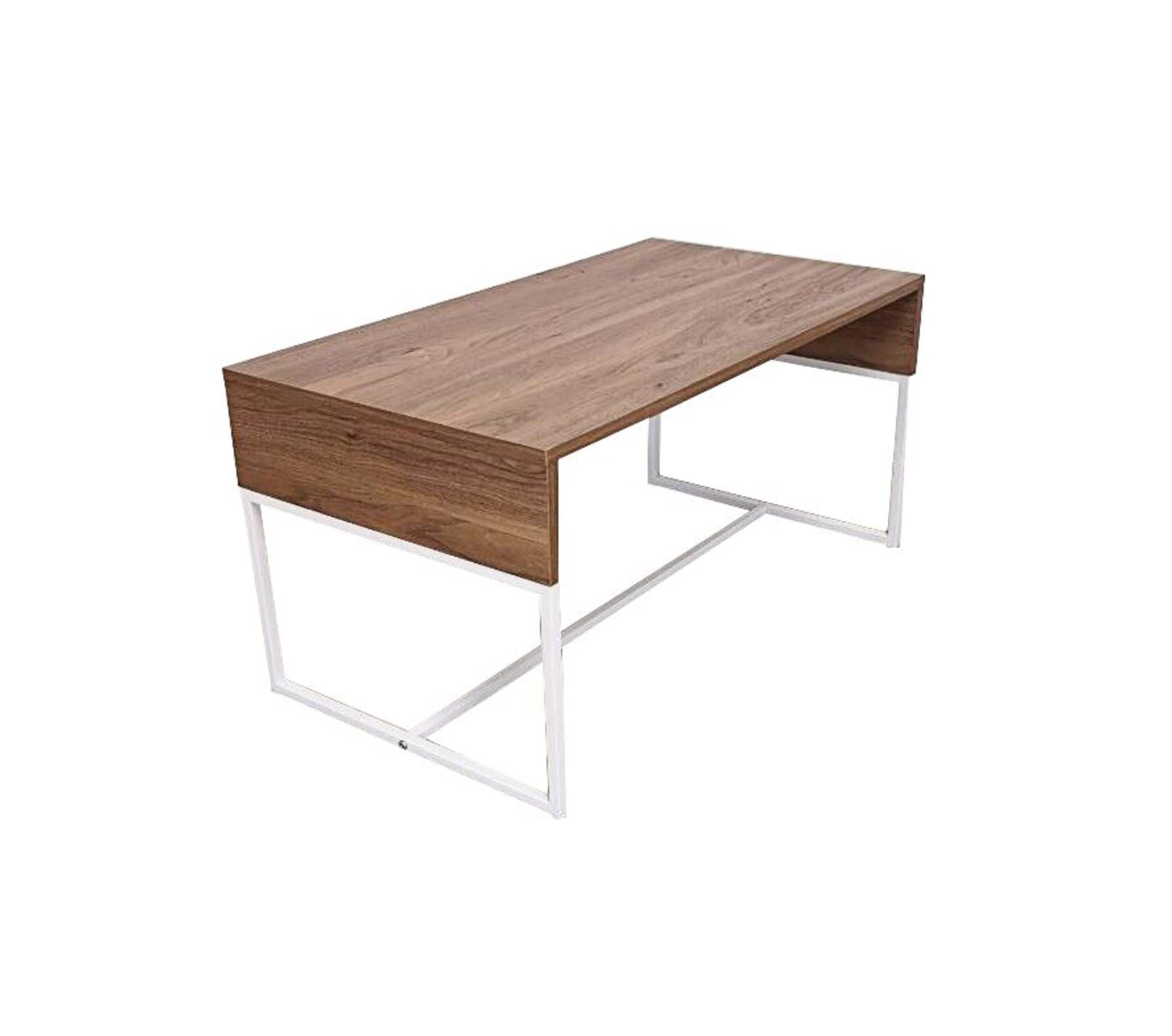 JR Home Milo Collection 2-Tone Coffee Table, Brown Front_Three_Fourths_Angled_Right