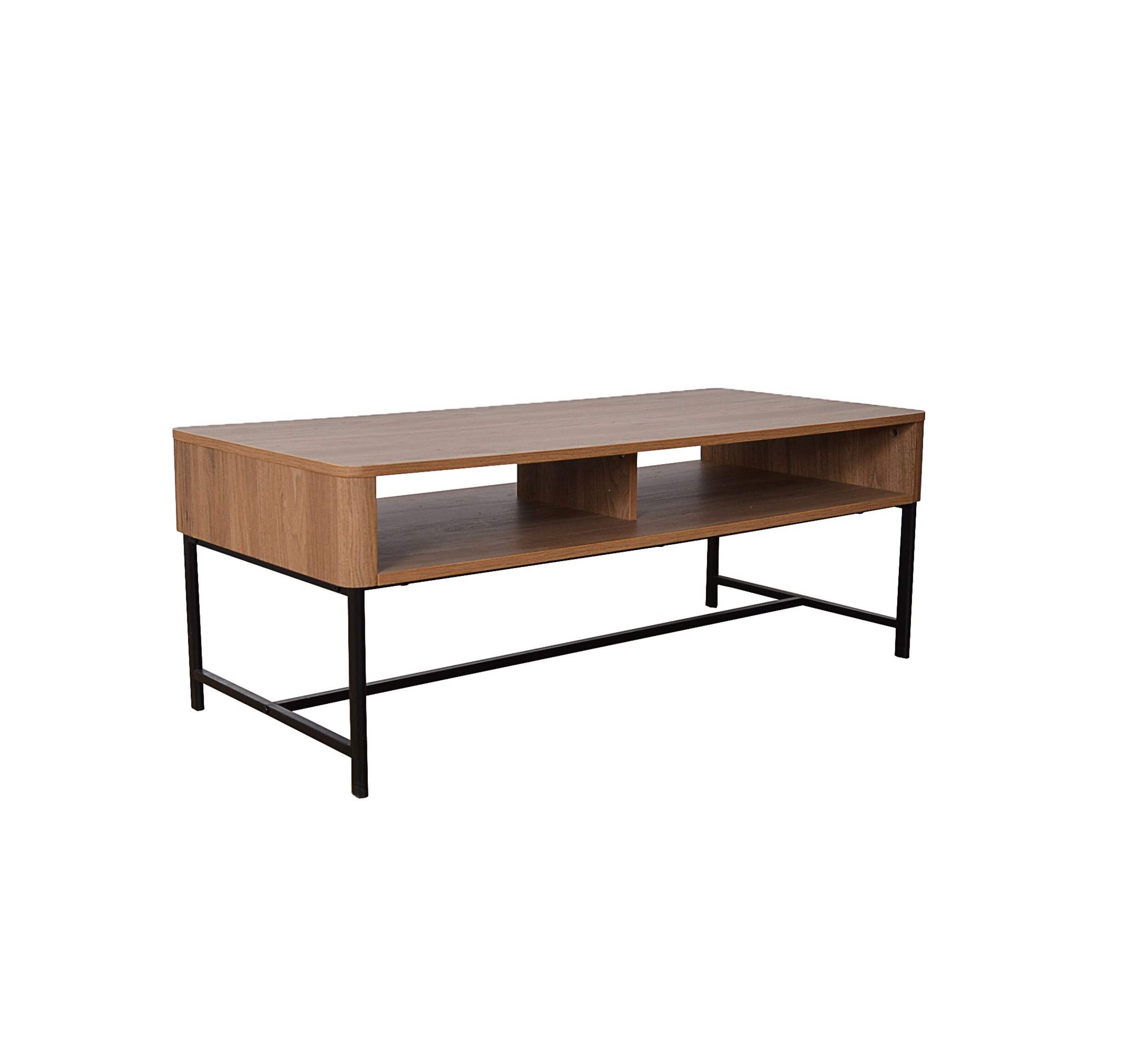 JR Home Maverick Collection Coffee Table with Shelf Front_Three_Fourths_Angled_Right