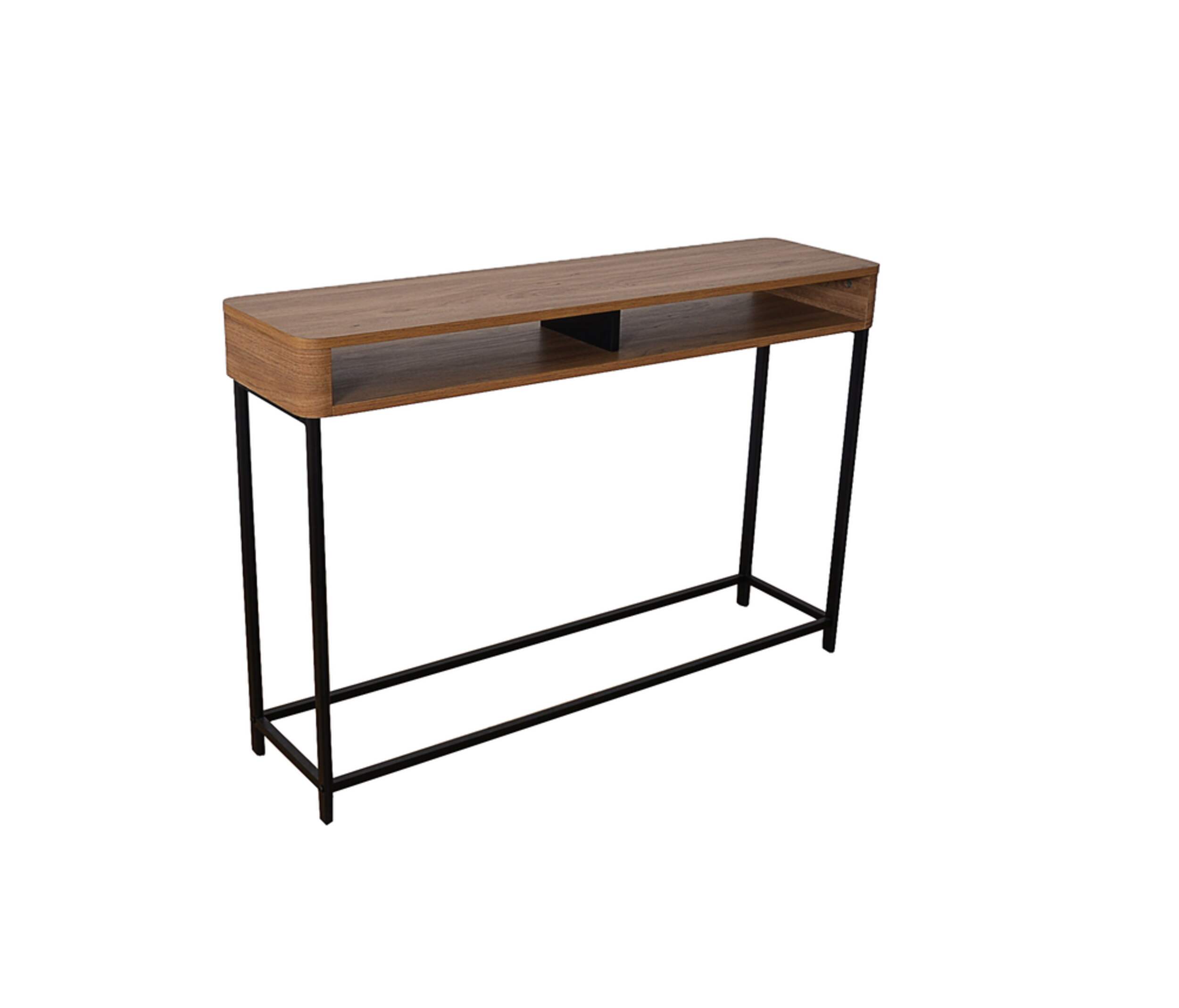 JR Home Maverick Collection Console Table with Shelf Front_Three_Fourths_Angled_Right