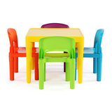Table et 4 chaises en plastique légères pour enfant Humble Crew Front_Elevated