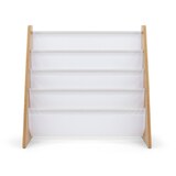 Humble Crew Journey Kids' 4-Tier Bookshelf, Natural Wood Front_Flat