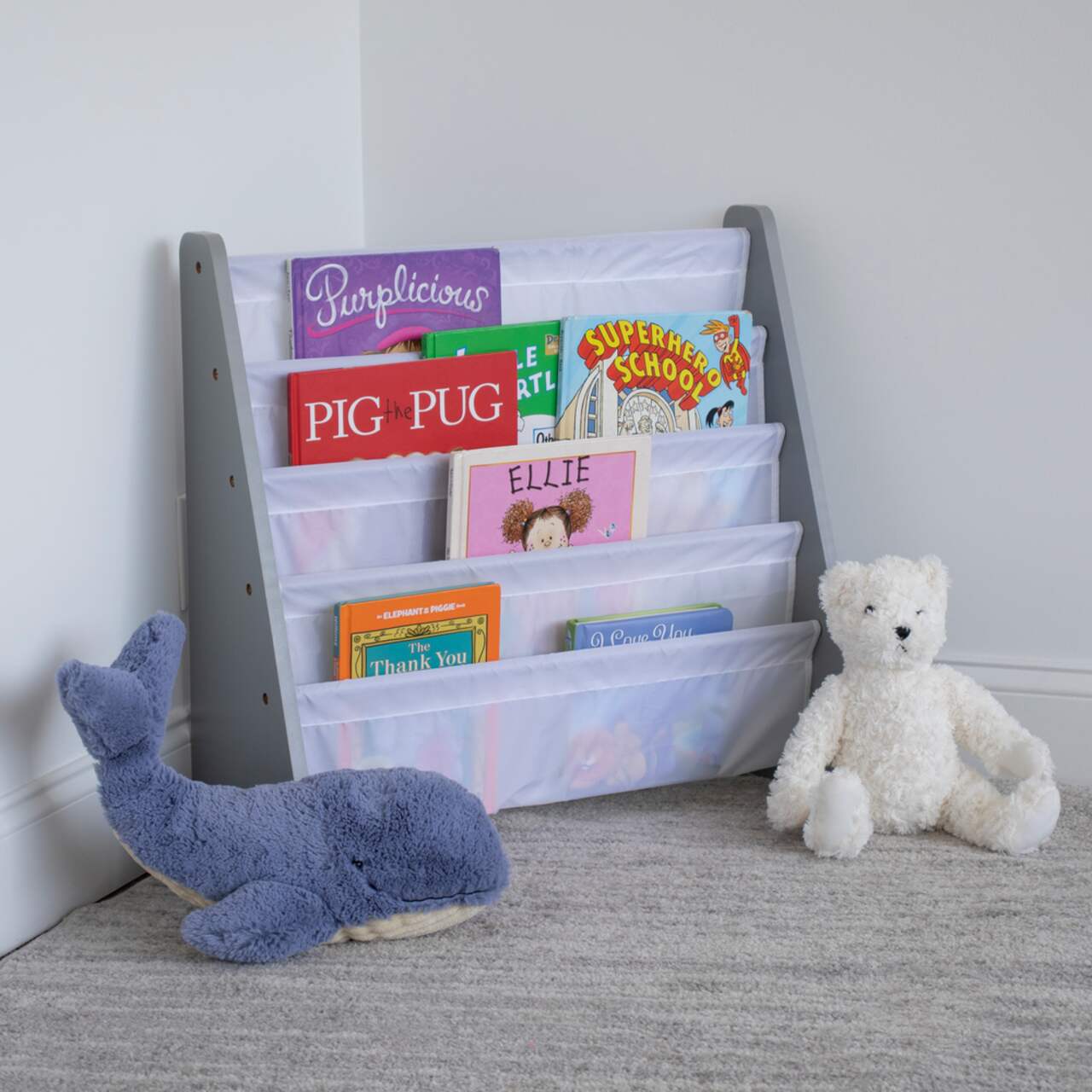 Tot tutors book rack grey store