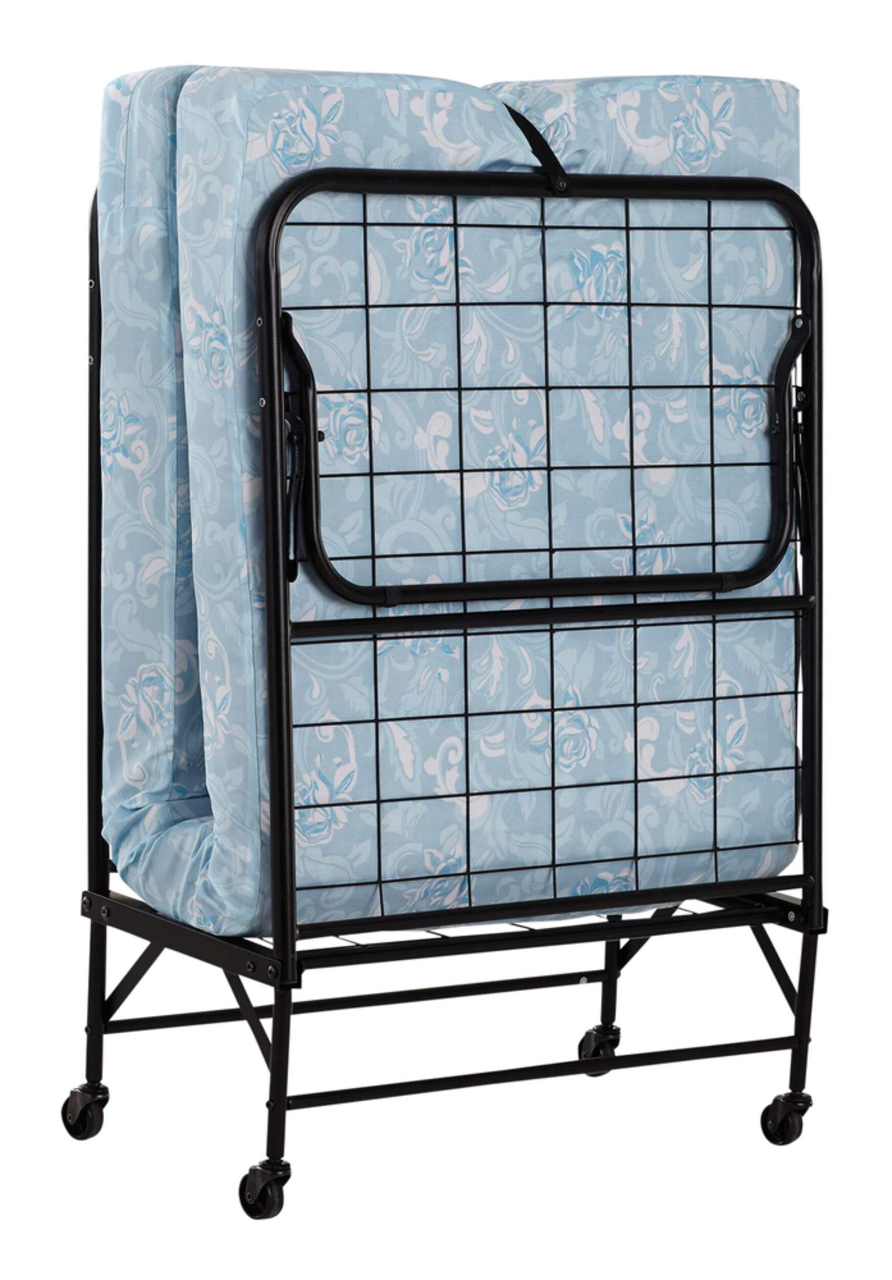 Lit d’invité pliant en métal avec matelas Front_Angled_Right
