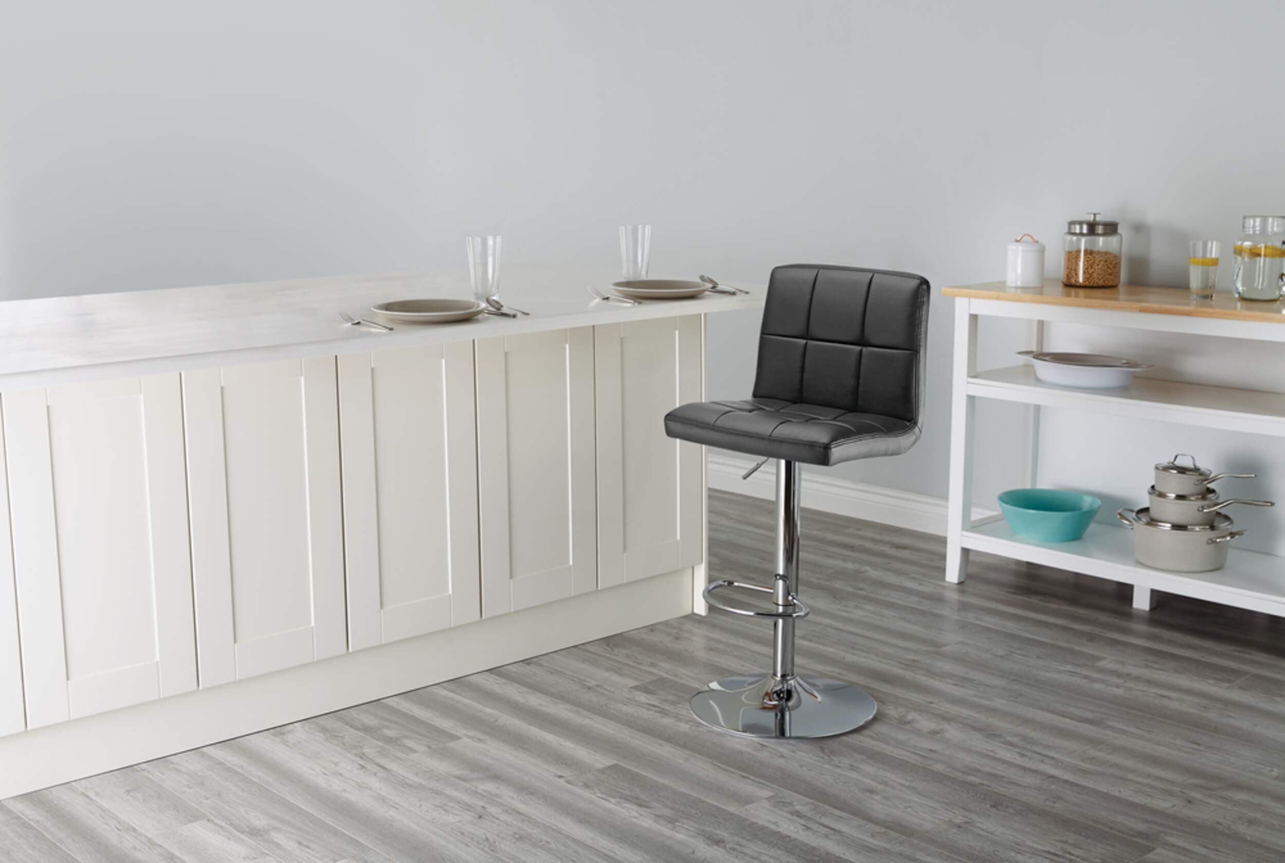 For Living PU Leather Swivel Counter/Bar Stool Adjustable Height (2