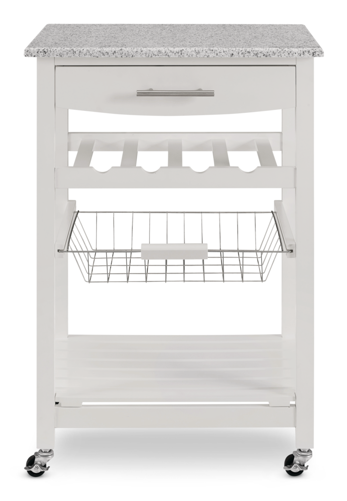 Linon Granite Top Kitchen Cart, White Canadian Tire