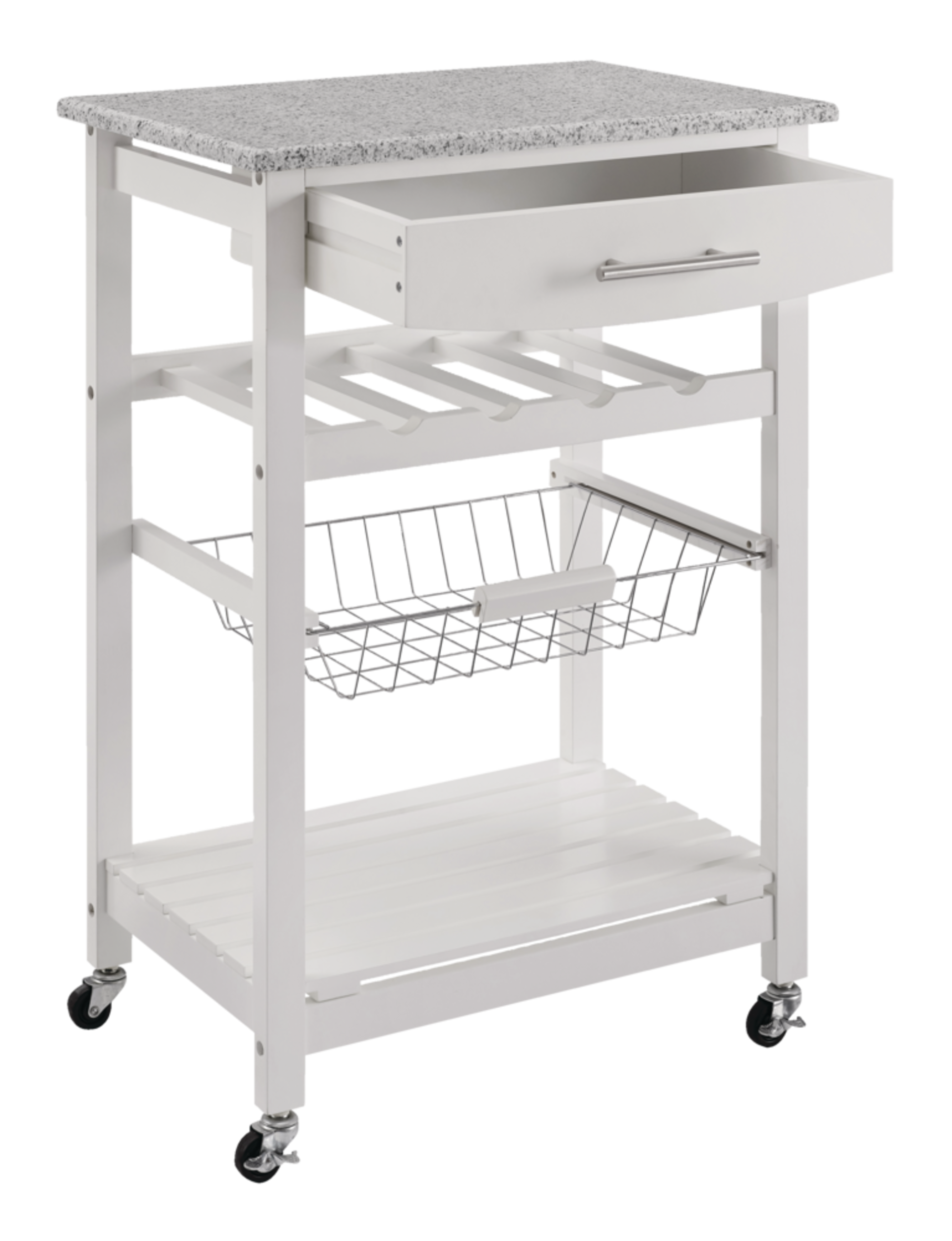 Linon Granite Top Kitchen Cart, White Canadian Tire