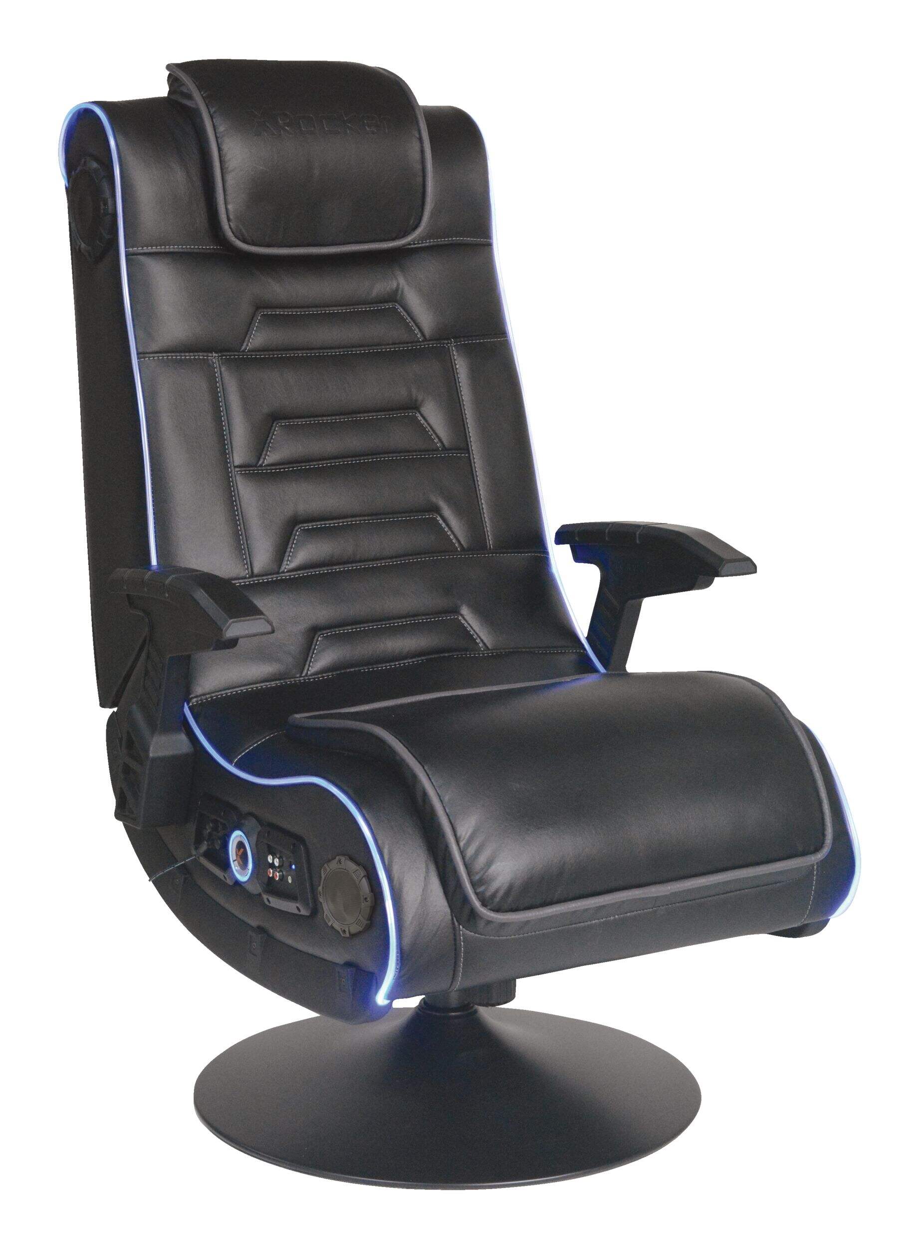 X Rocker EVO Pro 4.1 Pedestal Bluetooth Gaming Chair Front_Three_Fourths_Angled_Right