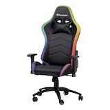 Fauteuil de jeu d'ordinateur/bureau ergonomique pivotant et réglable avec lumières à DEL X Rocker Strike RGB, noir Front_Three_Fourths_Angled_Right