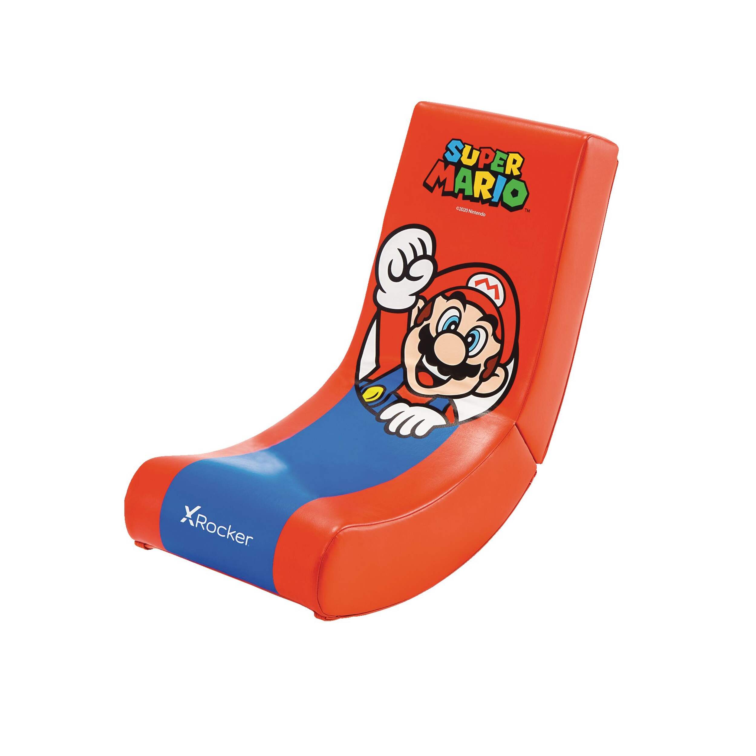 X-Rocker Nintendo Super Mario Folding Gaming Chair with Character Artwork Front_Three_Fourths_Angled_Left