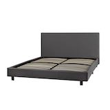 Brassex Platform Bed and Mattress Set, Queen Front_Angled_Right