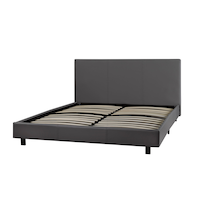 Brassex Platform Bed and Mattress Set, Queen Front_Angled_Right