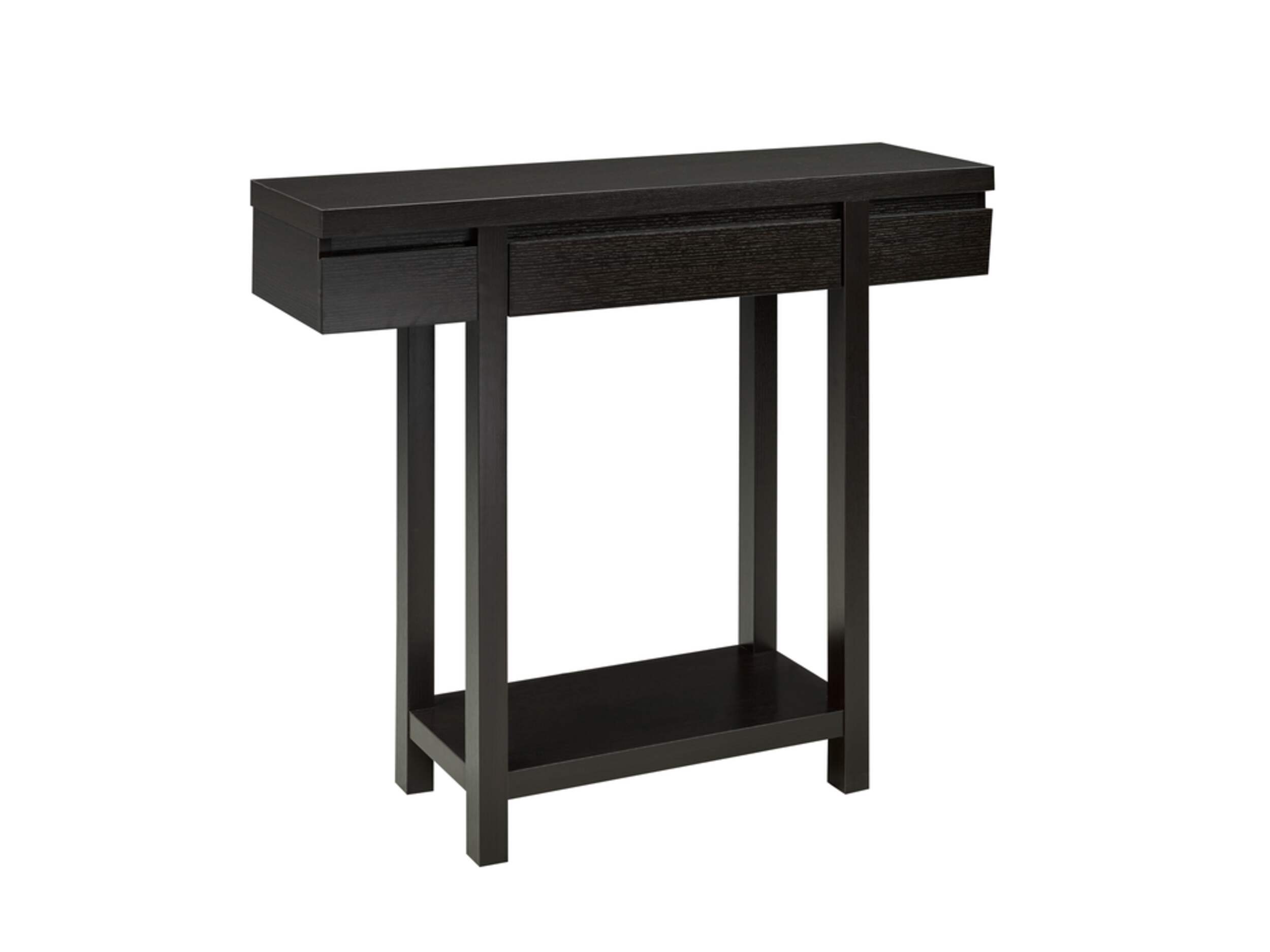 Console classique avec rangement Brassex, cerisier foncé Front_Angled_Right