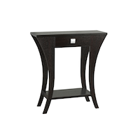 Brassex Slim Console Table with Storage, Dark Cherry Front_Angled_Right
