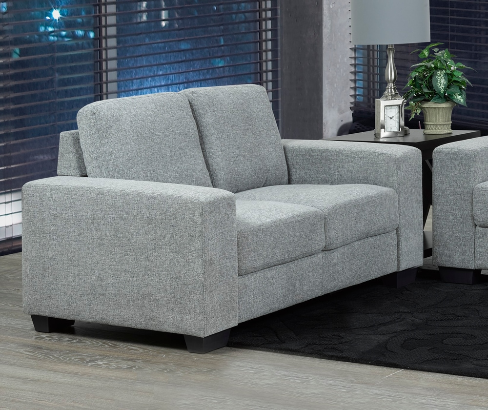 Brassex Hampton 2Seater Loveseat with SlimProfile, Grey Canadian Tire