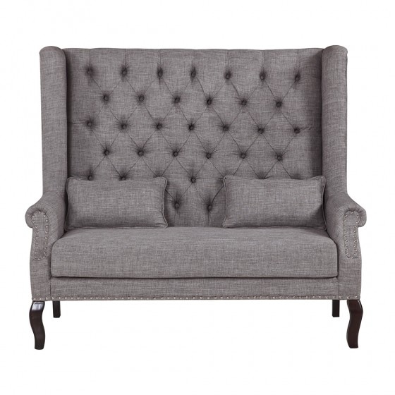 Brassex Tufted Accent Loveseat with Cushions Canadian Tire