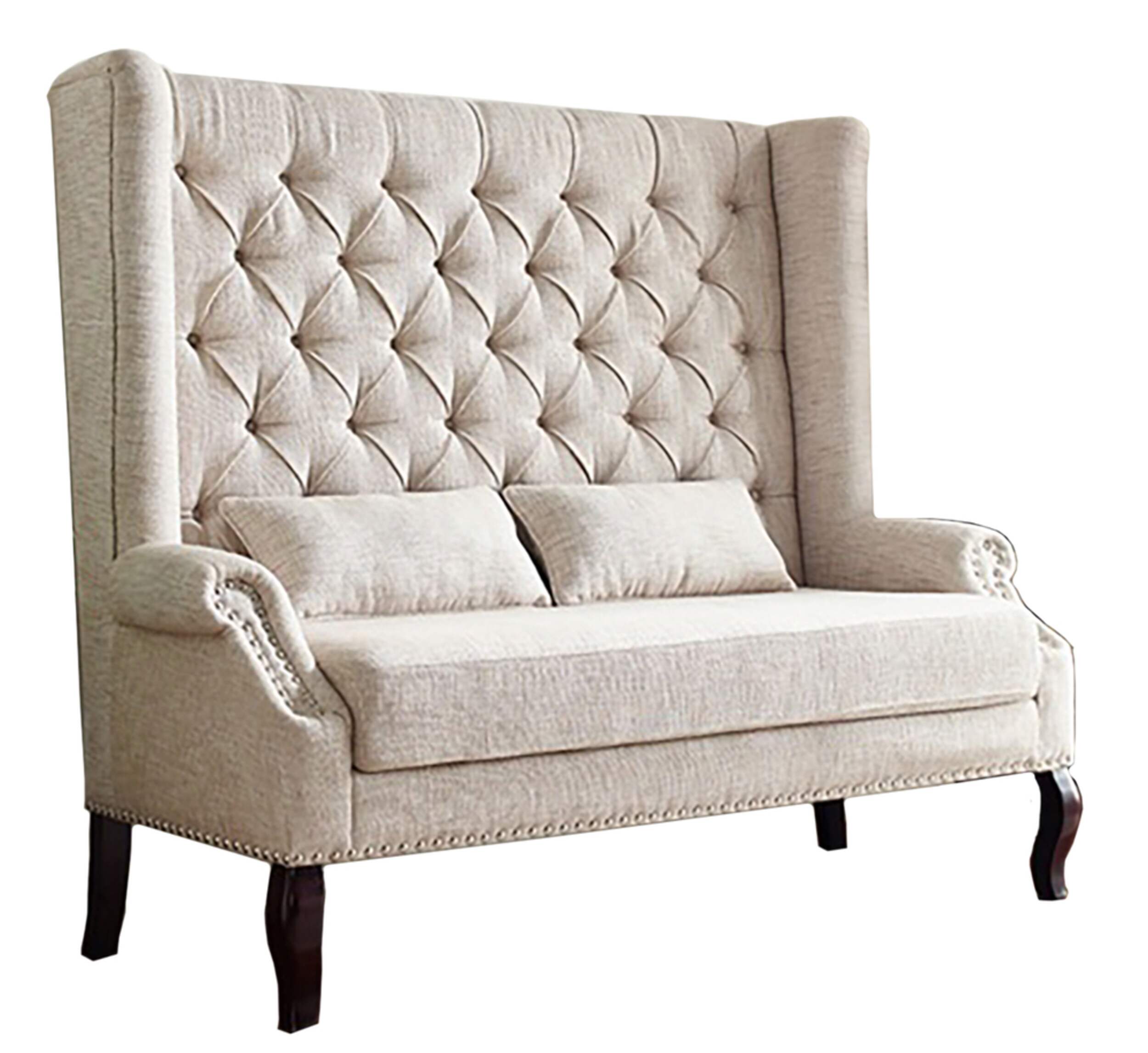 Brassex Tufted Accent Loveseat with Cushions Canadian Tire