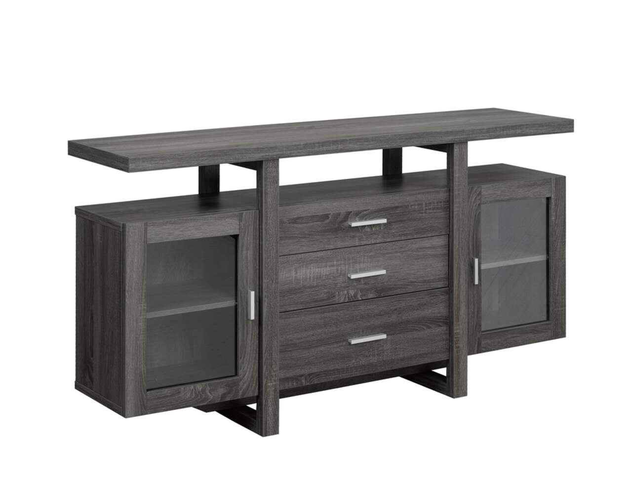 Brassex Venetian Wooden Buffet Server with Storage Grey