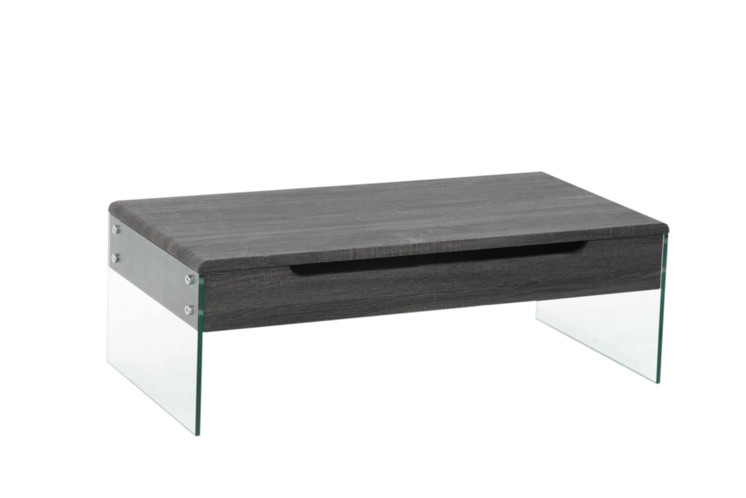 Brassex Minimalist Coffee Table with Lift Top, Grey Front_Angled_Right