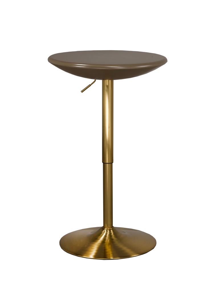 Brassex Bistro Adjustable Table Set with Contemporary Design, Golden