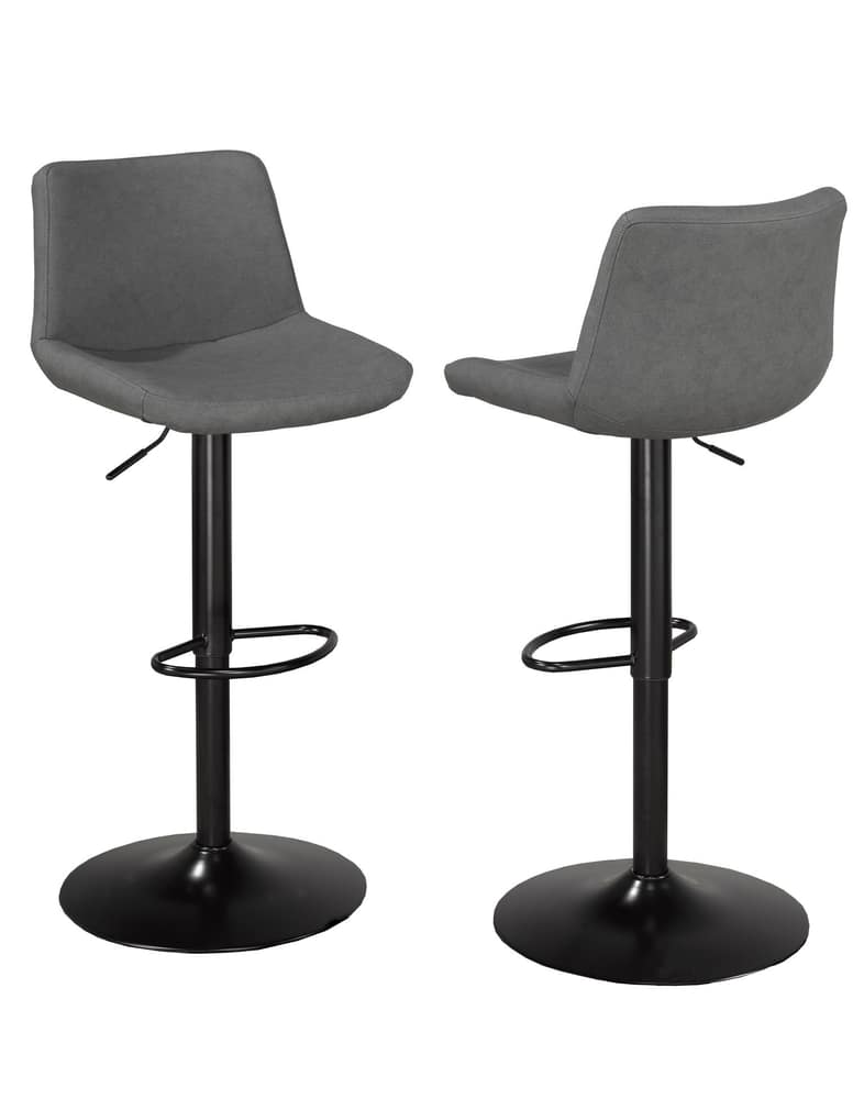 Brassex Adjustable Bar Stool Set with Swivel, Grey, 2-pk | Canadian Tire