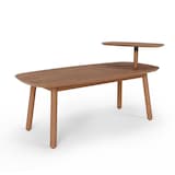 Umbra Swivo Coffee Table, Light Walnut Front_Three_Fourths_Angled_Right